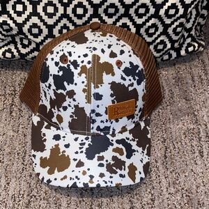 Ranch Dress’N Cowprint Brown Trucker Hat.